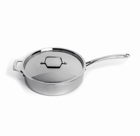 BergHOFF Professional Tri-Ply 18/10 Stainless Steel 11" Saut Pan with SS Lid, 4.6qt. cookware set,cooking pots,kitchen cookware