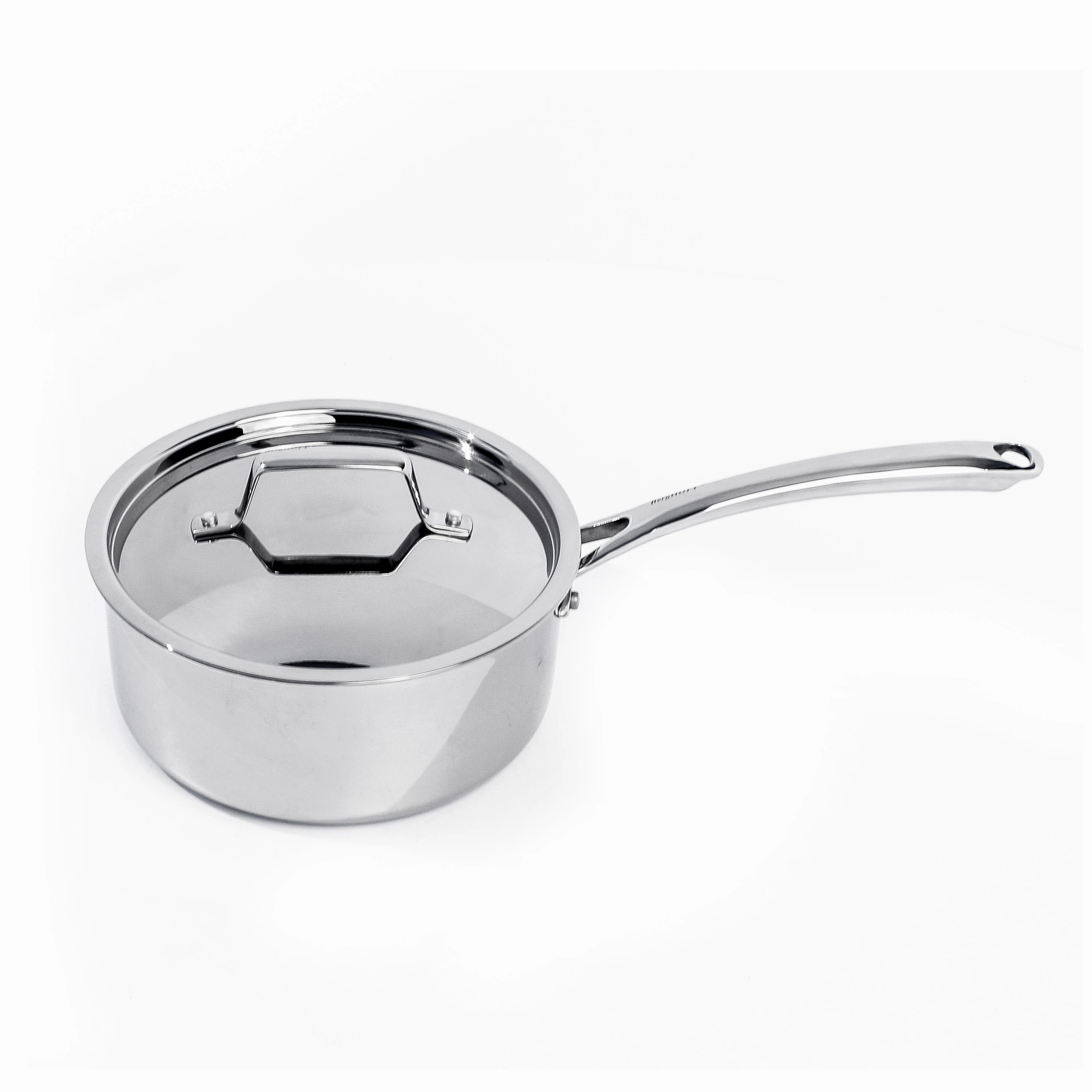 BergHOFF Professional Tri-Ply 18/10 Stainless Steel 6.25" Saucepan with SS Lid, 2qt cookware set,cooking pots,kitchen cookware