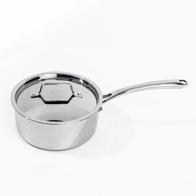 BergHOFF Professional Tri-Ply 18/10 Stainless Steel 8" Saucepan with SS Lid, 3.3qt. cookware set,cooking pots,kitchen cookware