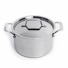 BergHOFF Professional Tri-Ply 18/10 Stainless Steel 8" Stockpot with SS Lid, 4qt. cookware set,cooking pots,kitchen cookware