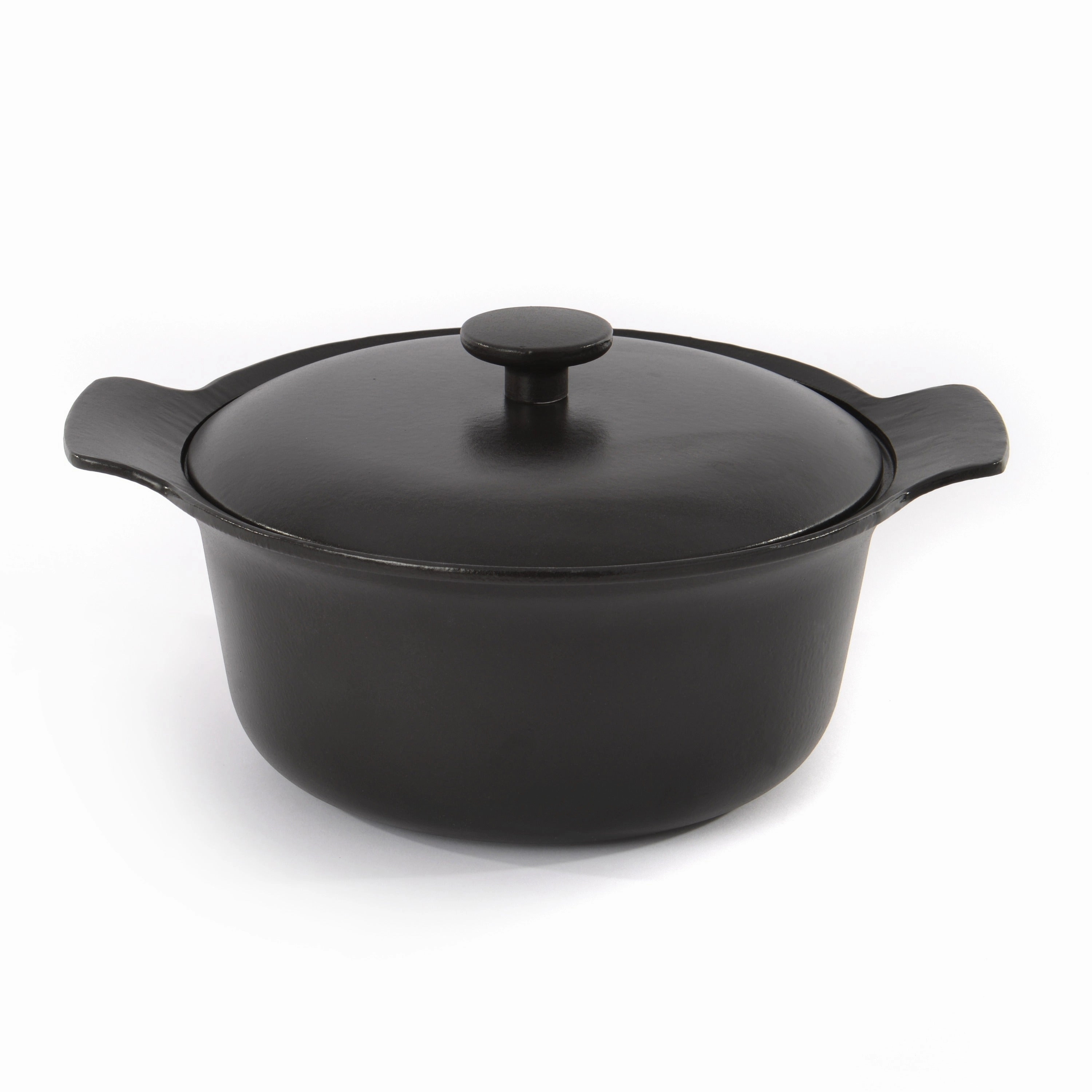BergHOFF Ron 10" Cast Iron Dutch Oven 4.4Qt., Black cookware set,cooking pots,kitchen cookware