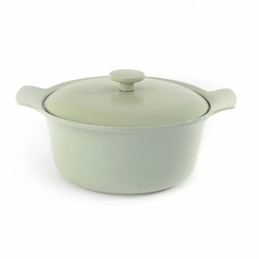 BergHOFF Ron 10" Cast Iron Stockpot 4.4Qt., Green, Matching Lid cookware set,cooking pots,kitchen cookware