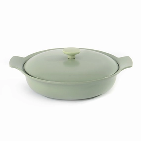 BergHOFF Ron 11" Cast Iron Deep Skillet 3.5Qt. with Lid, Green cookware set,cooking pots,kitchen cookware