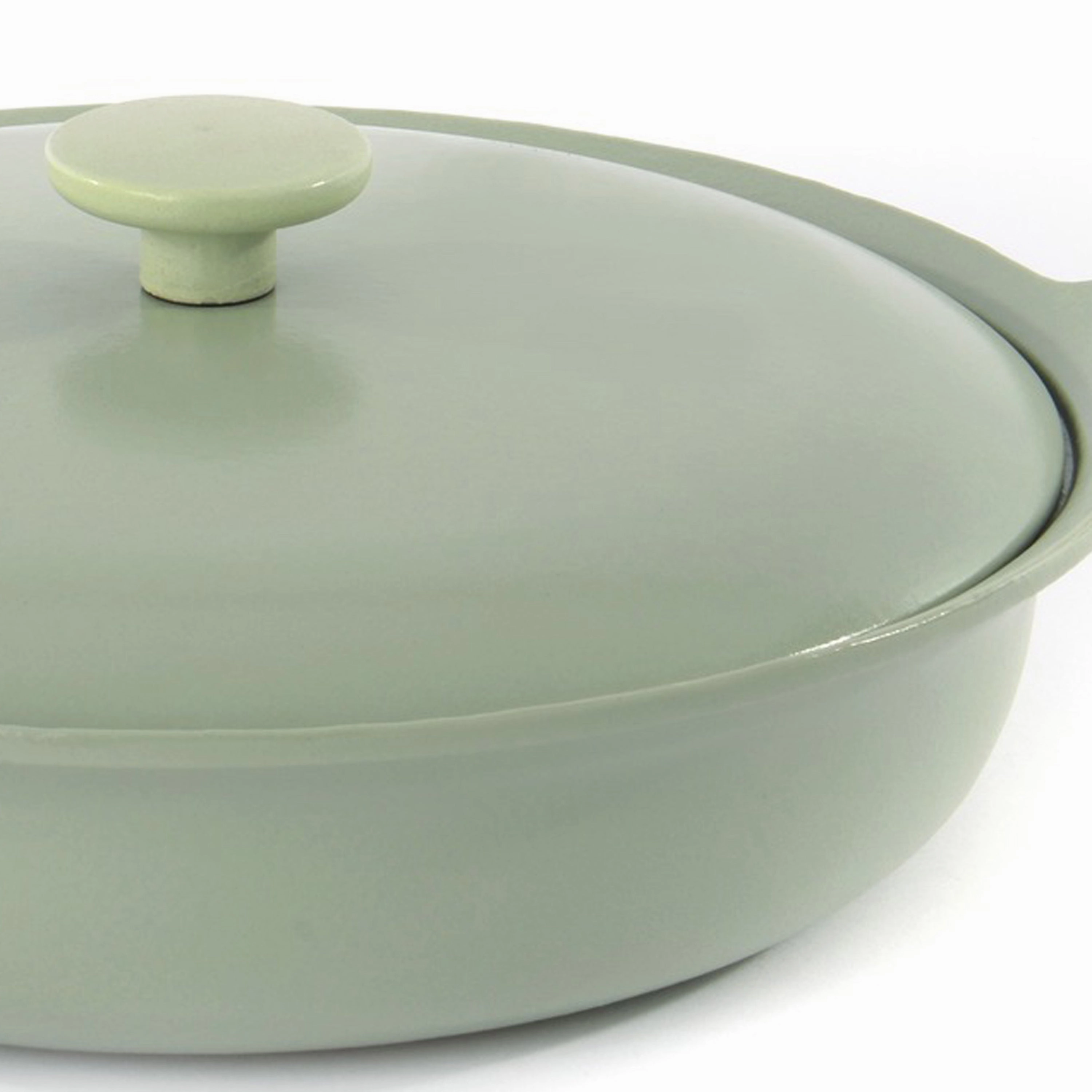 BergHOFF Ron 11" Cast Iron Deep Skillet 3.5Qt. with Lid, Green