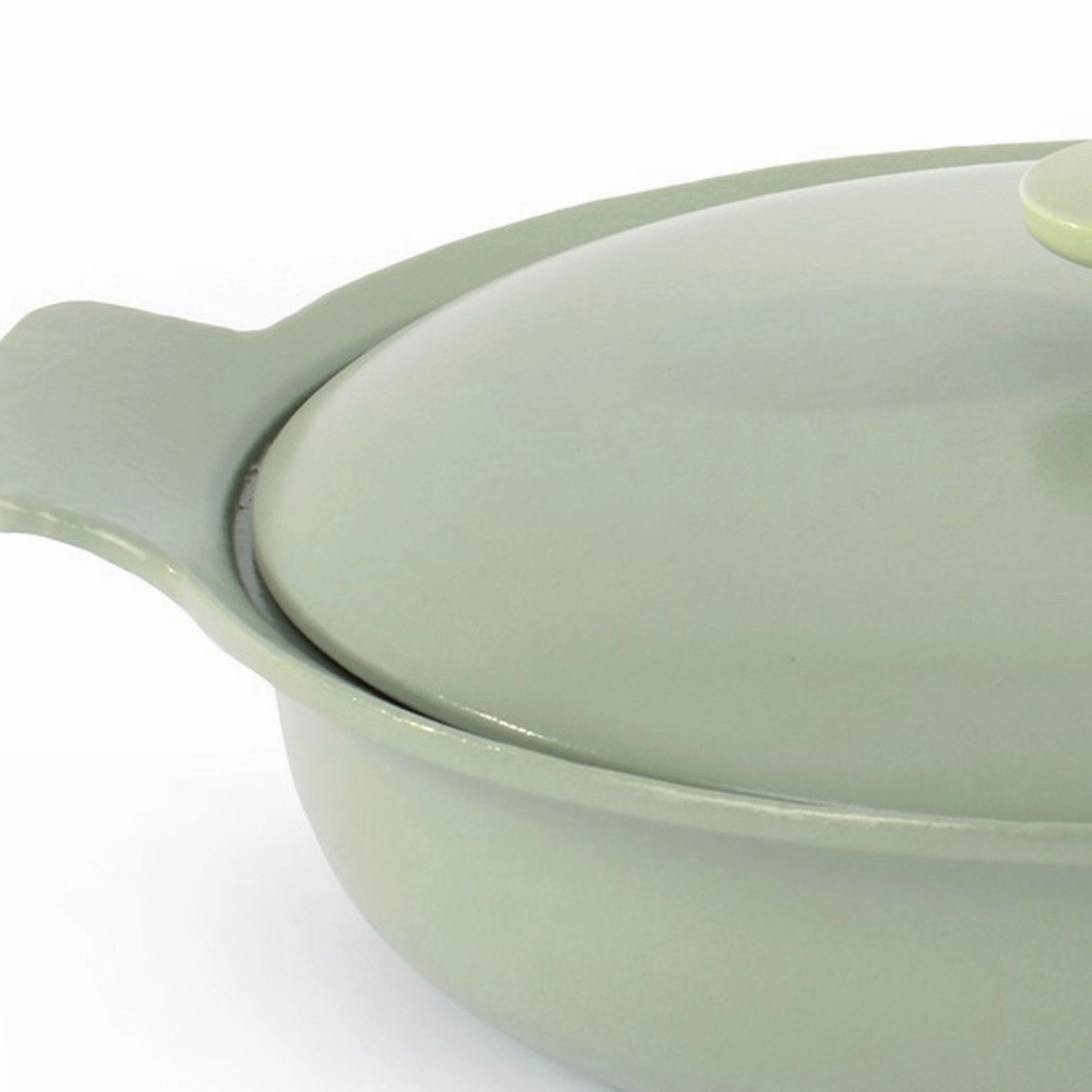 BergHOFF Ron 11" Cast Iron Deep Skillet 3.5Qt. with Lid, Green