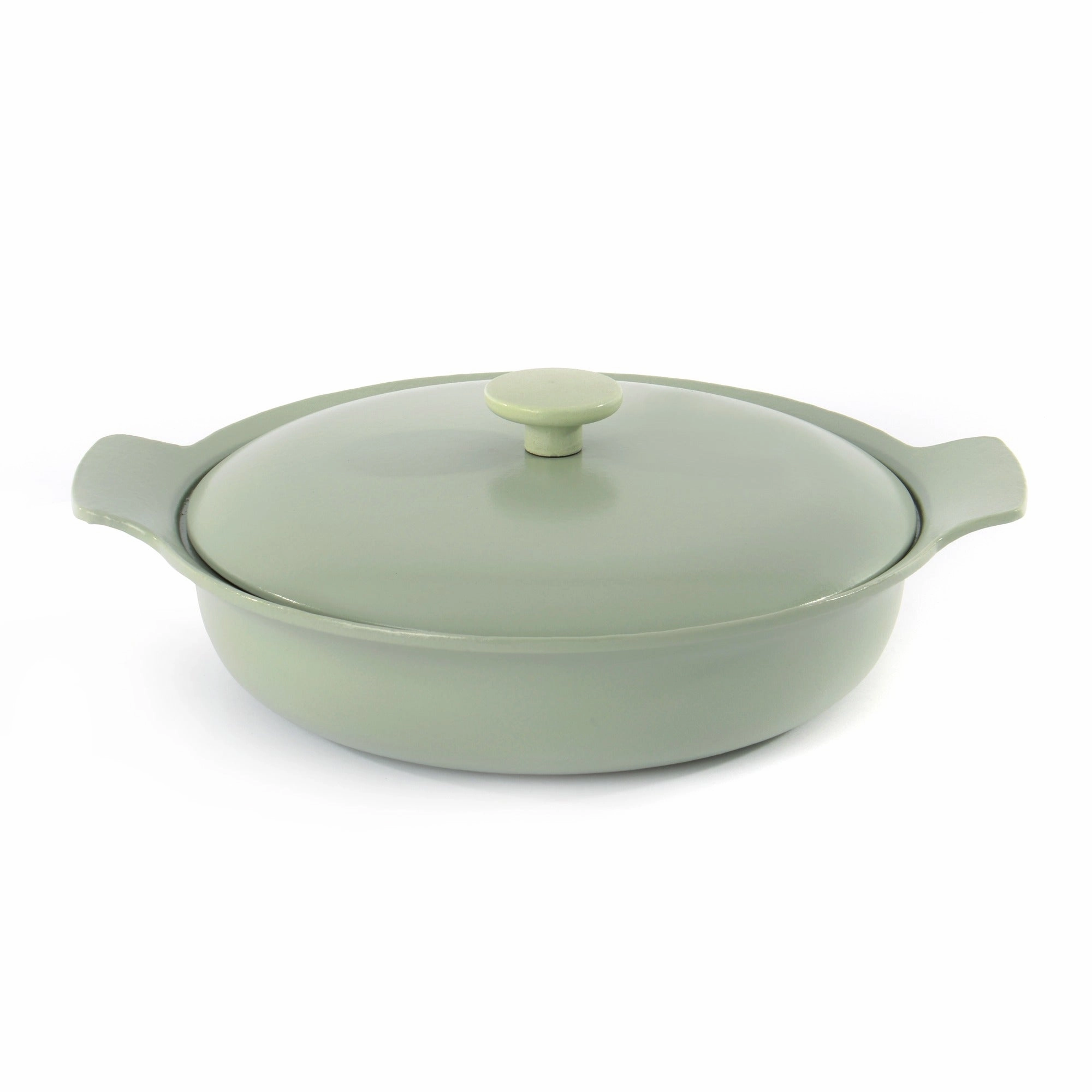BergHOFF Ron 11" Cast Iron Deep Skillet 3.5Qt. with Lid, Green cookware set,cooking pots,kitchen cookware