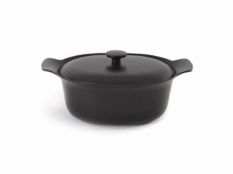 BergHOFF Ron 11" Cast Iron Dutch Oven 5.5Qt., Black, Matching Lid cookware set,cooking pots,kitchen cookware