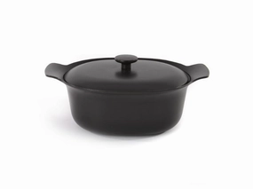 BergHOFF Ron 11" Cast Iron Dutch Oven 5.5Qt., Black, Matching Lid cookware set,cooking pots,kitchen cookware