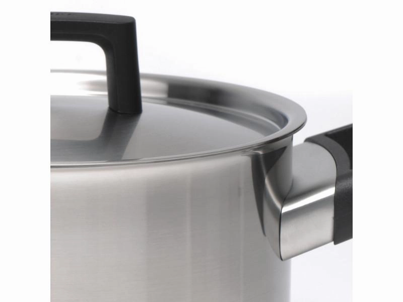 BergHOFF Ron 8" 18/10 Stainless Steel Covered Dutch Oven, 3.1 Qt
