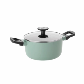 BergHOFF Sage Non-stick Aluminum Stockpot 8", 3qt. With Glass Lid cookware set,cooking pots,kitchen cookware