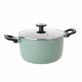 BergHOFF Sage Non-stick Aluminum Stockpot 9.5", 5.9qt. With Glass Lid cookware set,cooking pots,kitchen cookware