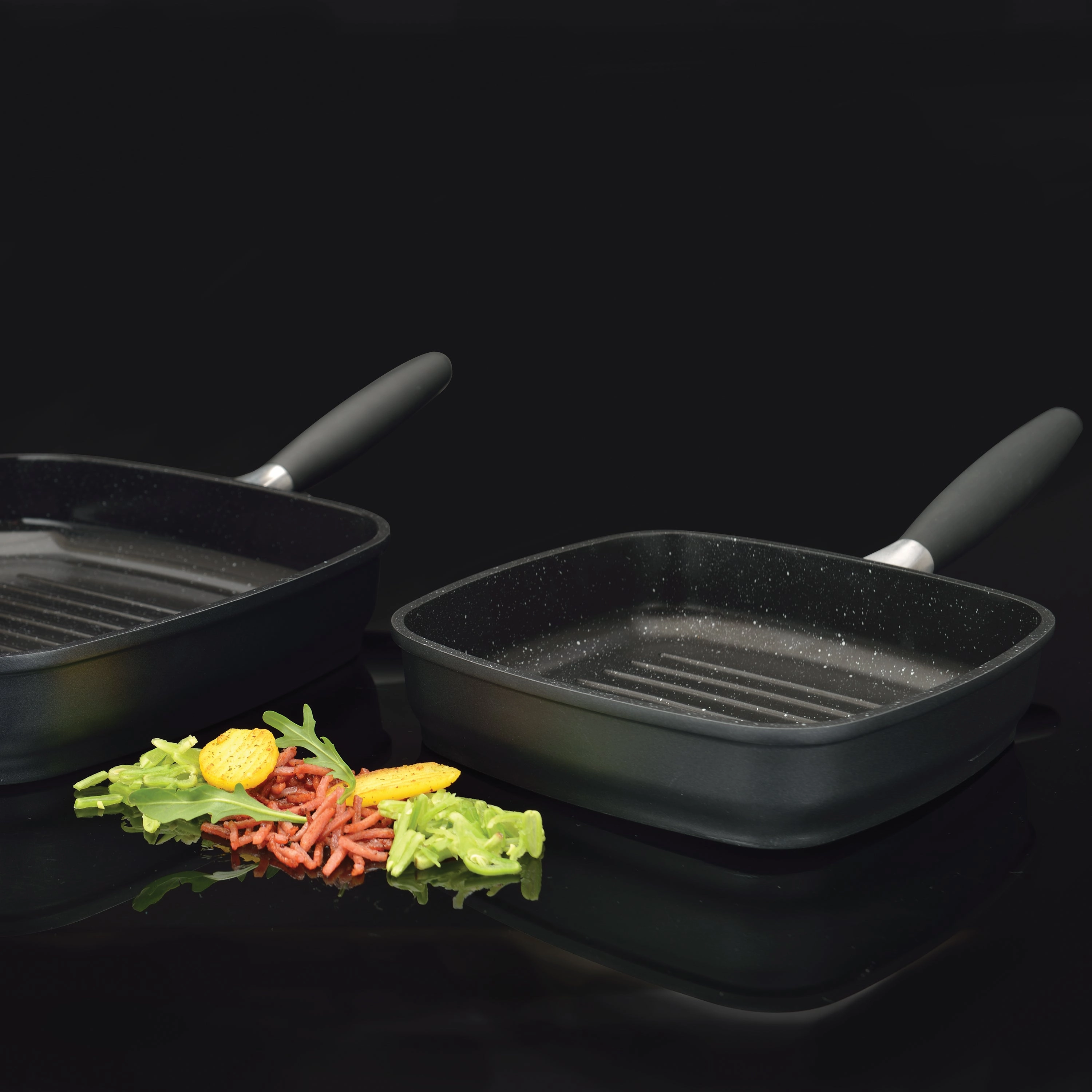 BergHOFF Scala Non-stick 12.5" Square Grill Pan, Removable Handle