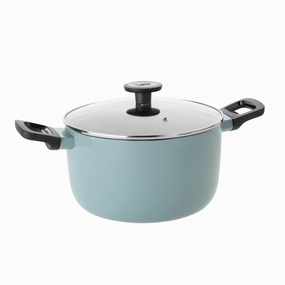 BergHOFF Slate Non-stick Aluminum Stockpot 9.5", 5.9qt. With Glass Lid cookware set,cooking pots,kitchen cookware