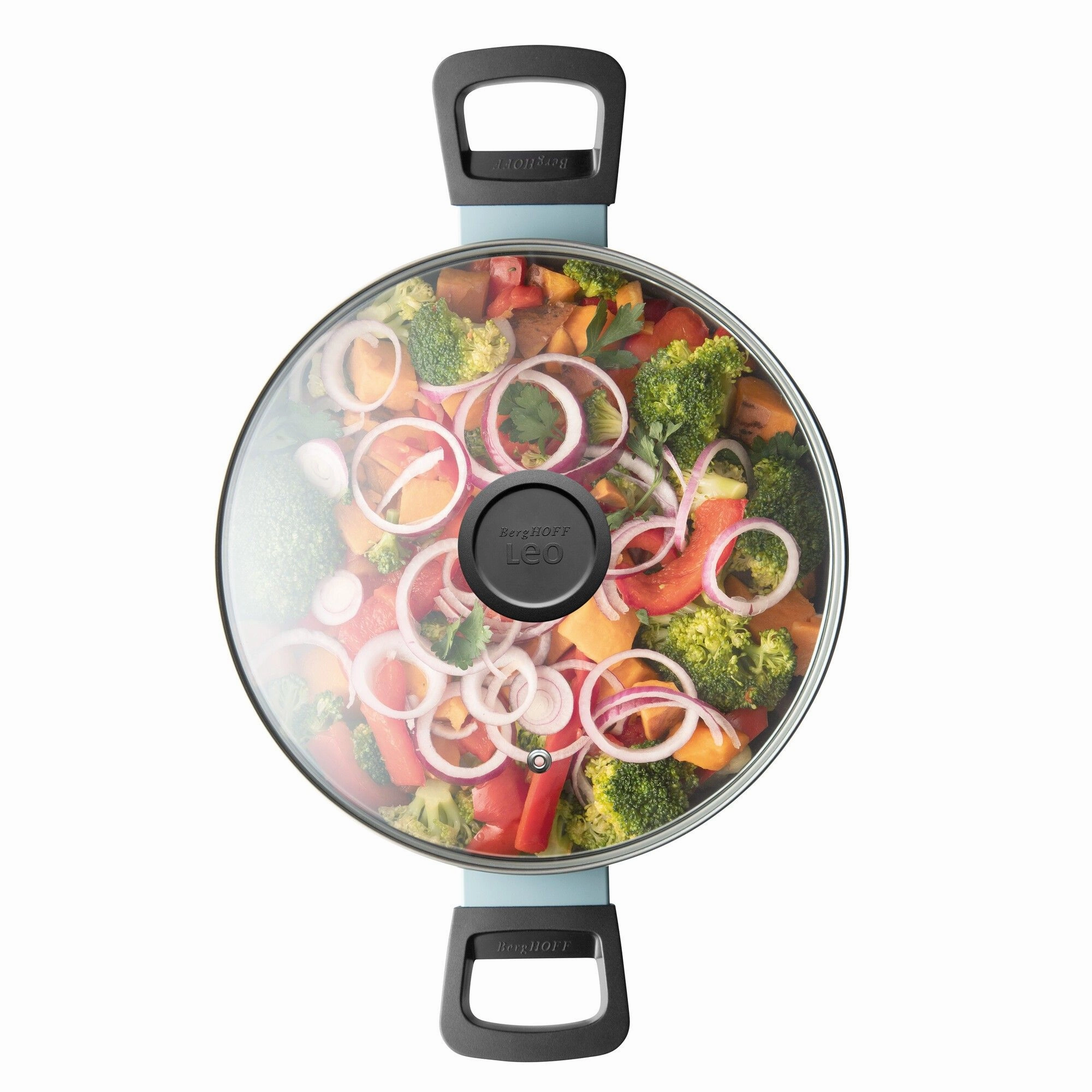 BergHOFF Slate Non-stick Aluminum Stockpot 9.5", 5.9qt. With Glass Lid