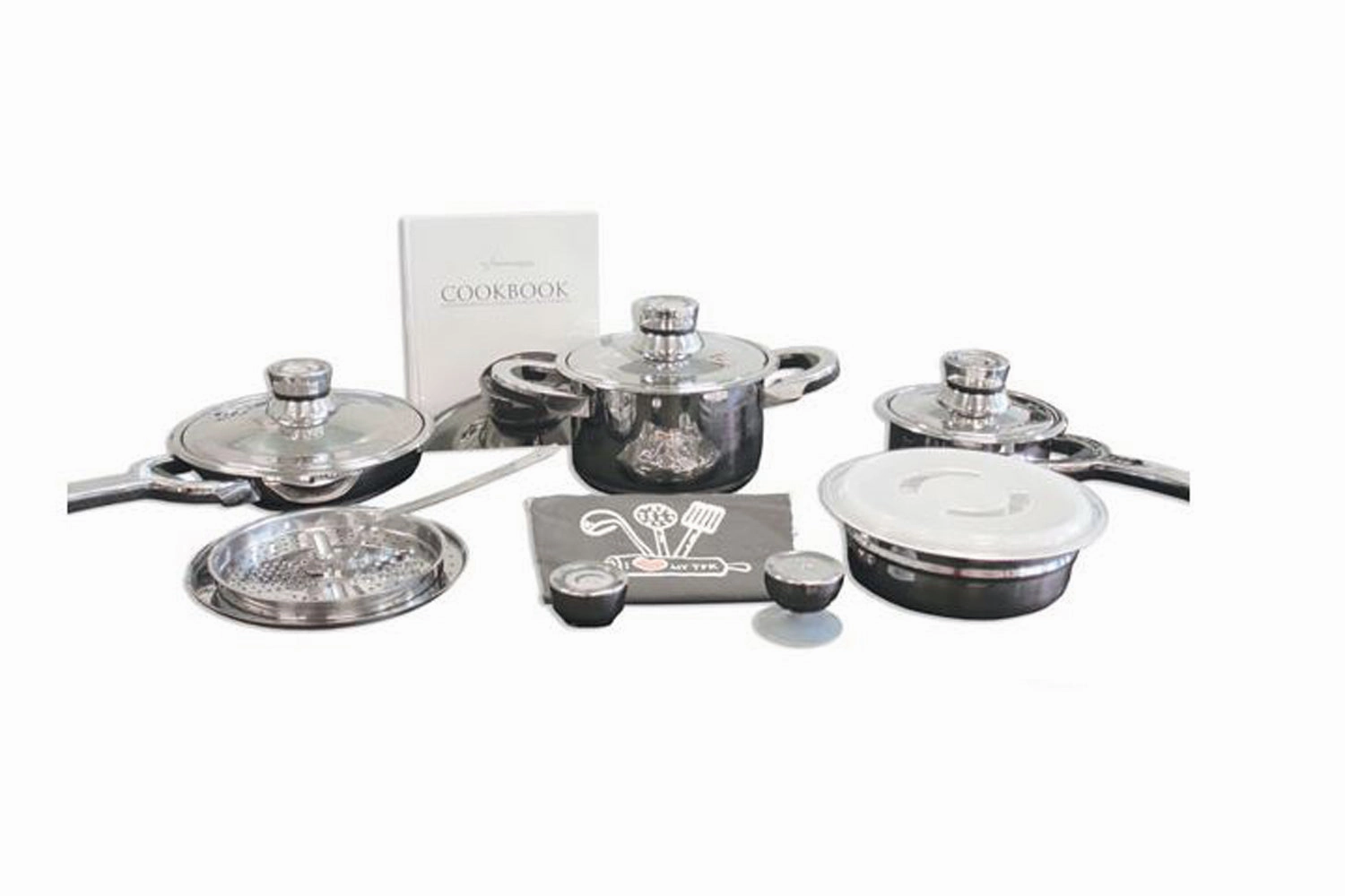 BergHOFF TFK 15Pc Gourmet 18/10 Stainless Steel Cookware Set cookware set,cooking pots,kitchen cookware