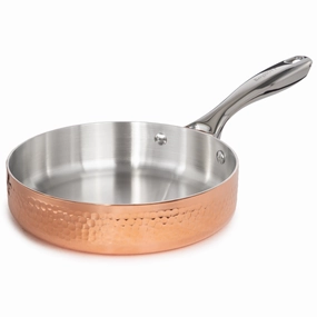 BergHOFF Vintage Tri-Ply Copper 8" Deep Skillet, Hammered cookware set,cooking pots,kitchen cookware