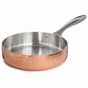 BergHOFF Vintage Tri-Ply Copper 9.5" Deep Skillet, Hammered cookware set,cooking pots,kitchen cookware