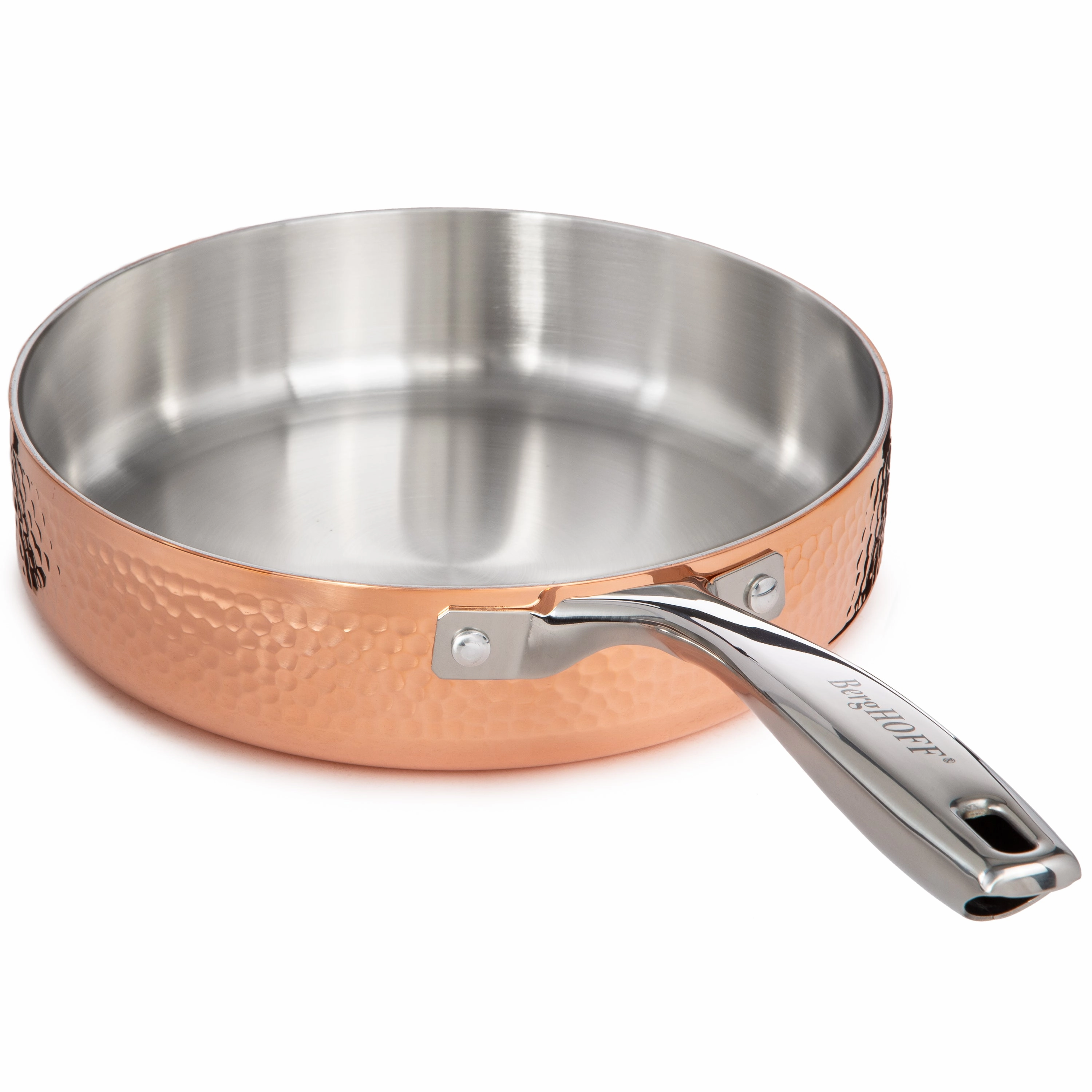 BergHOFF Vintage Tri-Ply Copper 9.5" Deep Skillet, Hammered