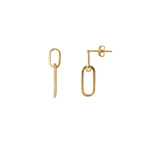 Bianc Bright Oblong Earrings Gold Shoes_Bianc-Jewellery