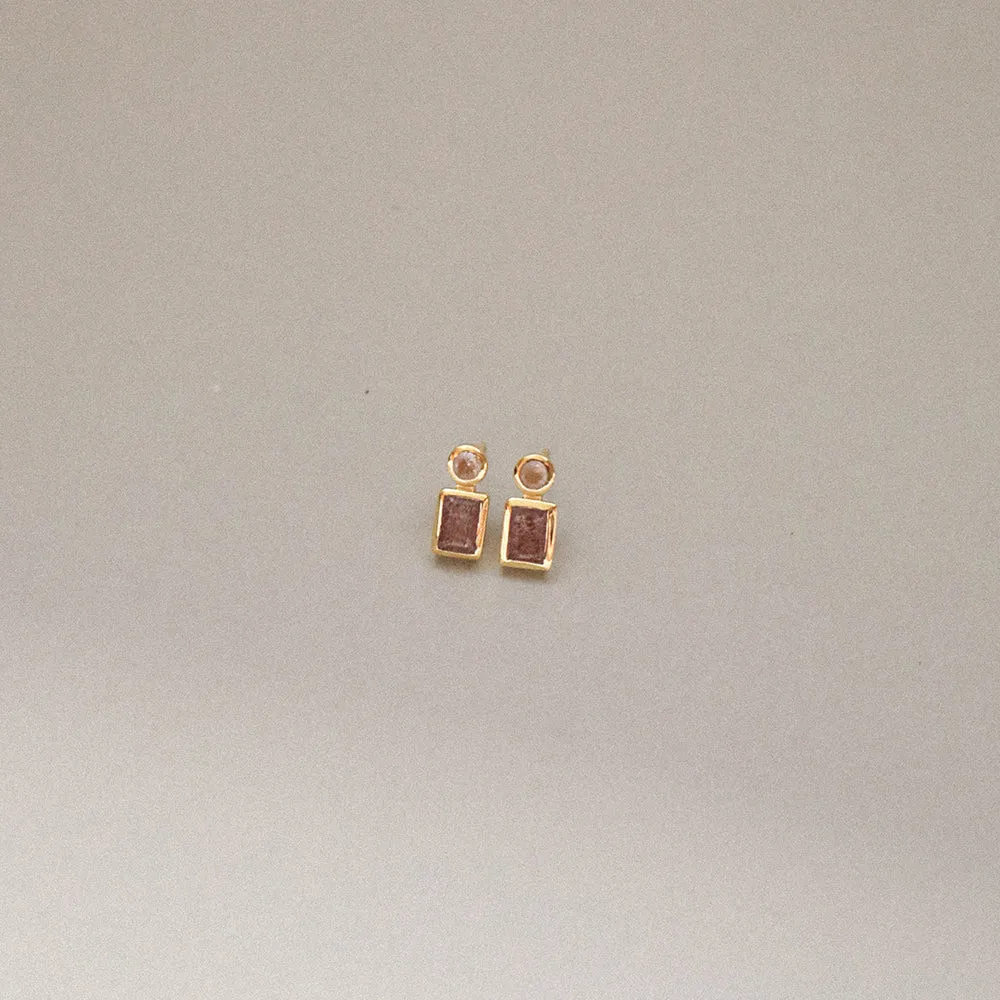 Bianc Clover Earrings Strawberry Quartz Shoes_Bianc-Jewellery