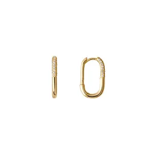 Bianc Glitter Oblong Earrings Gold Shoes_Bianc-Jewellery