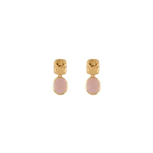 Bianc Olive Earrings Rose Quartz Shoes_Bianc-Jewellery