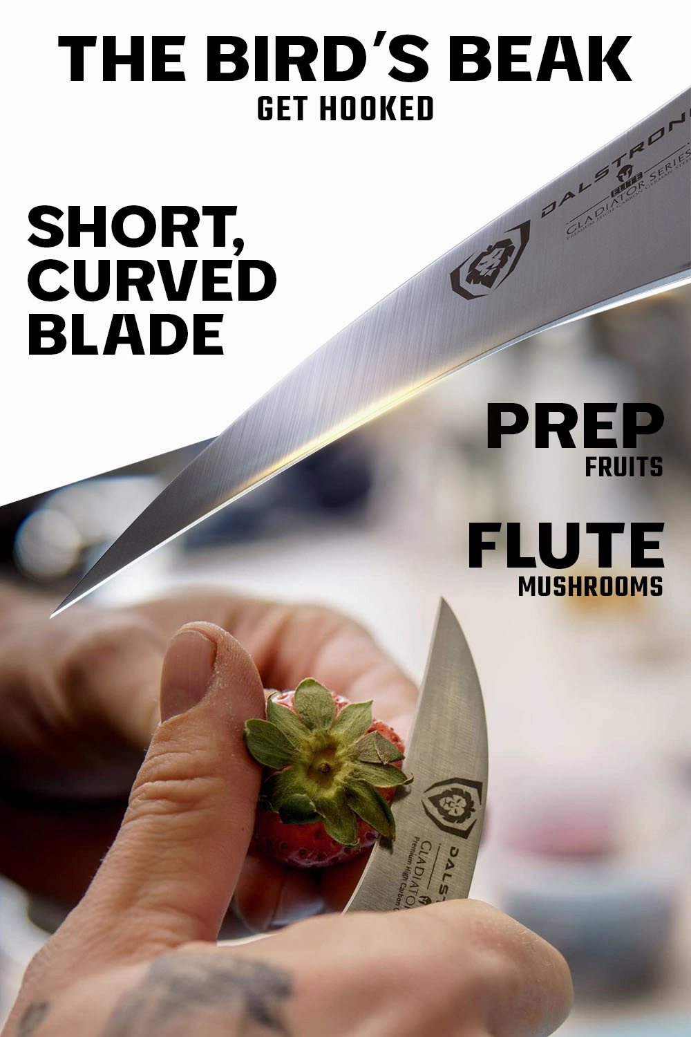 Bird's Beak Tourne Paring Knife 2.75" | Gladiator Series | NSF Certified | Dalstrong 
