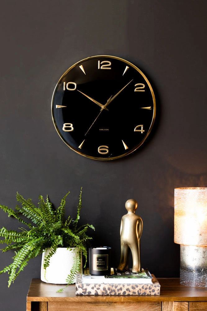 Black & Gold Wall Clock