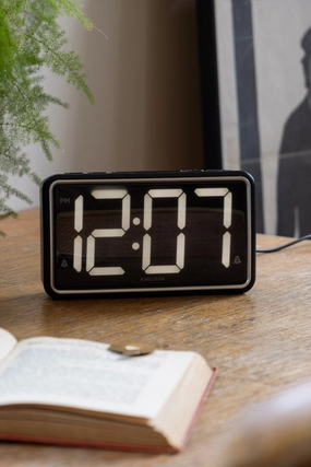 Black & White Retro Alarm Clock area rugs,carpet,floor decoration