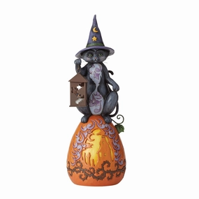 Black Cat/Lited Pumpkin Statue figurines,decorative figurines,home accents