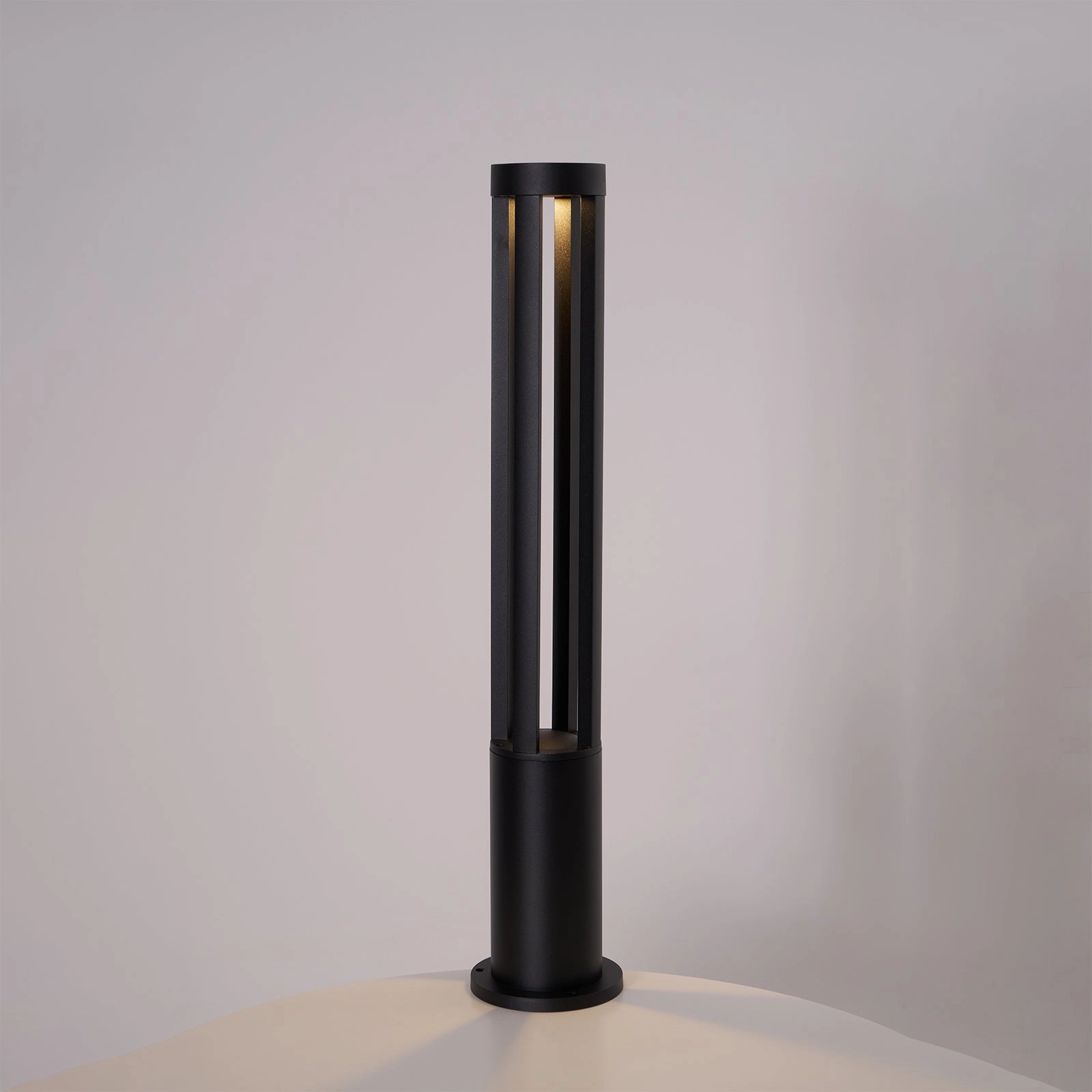 Black Cylindrical Garden Outdoor Light