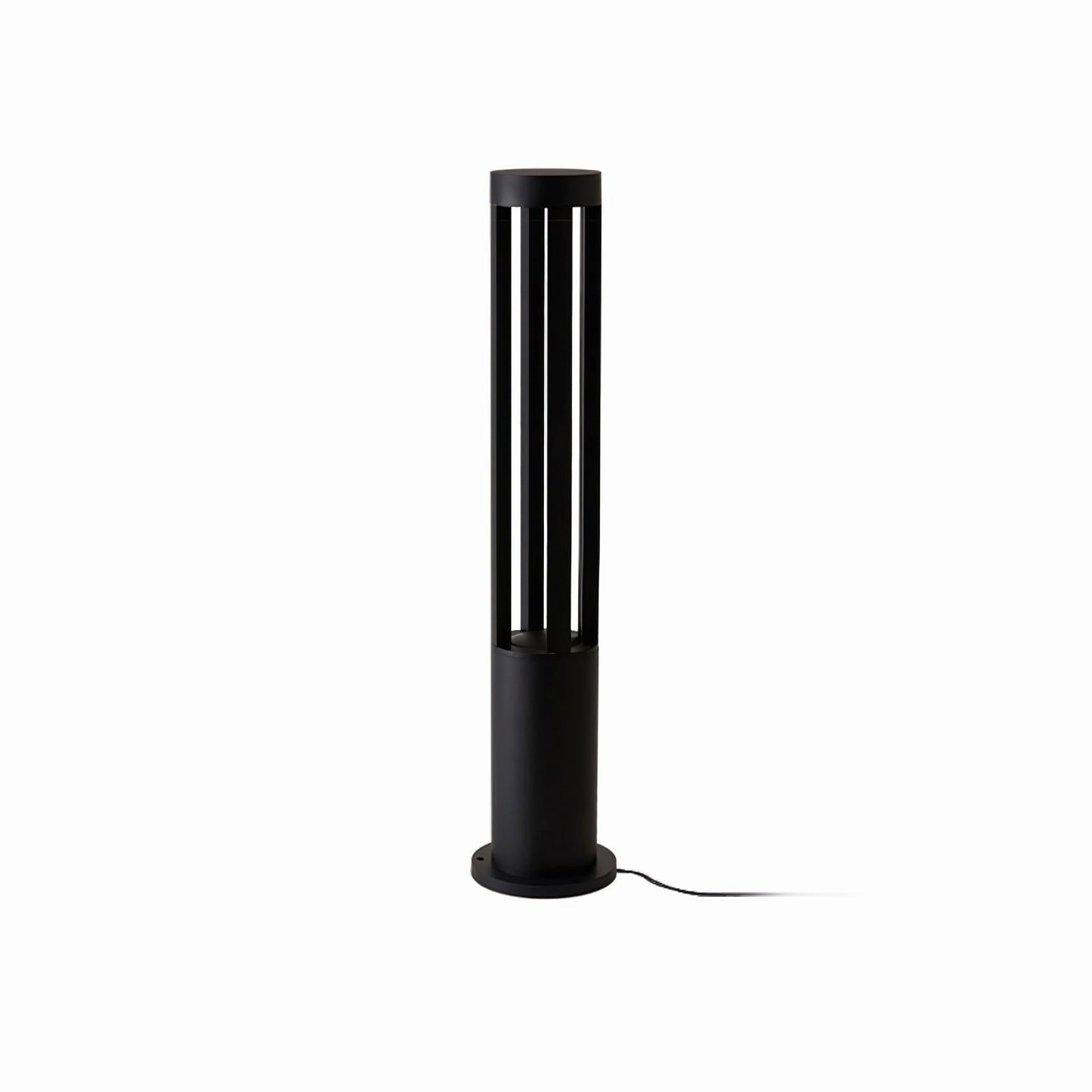 Black Cylindrical Garden Outdoor Light
