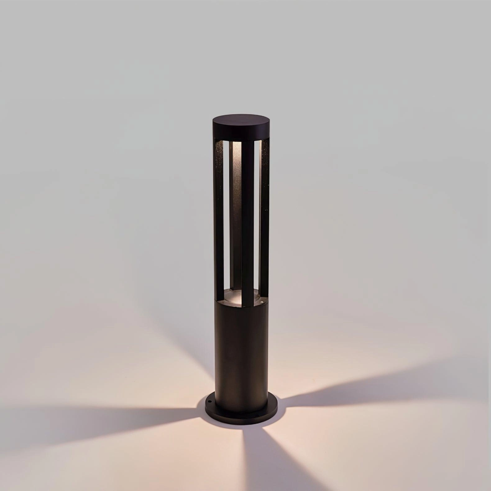 Black Cylindrical Garden Outdoor Light