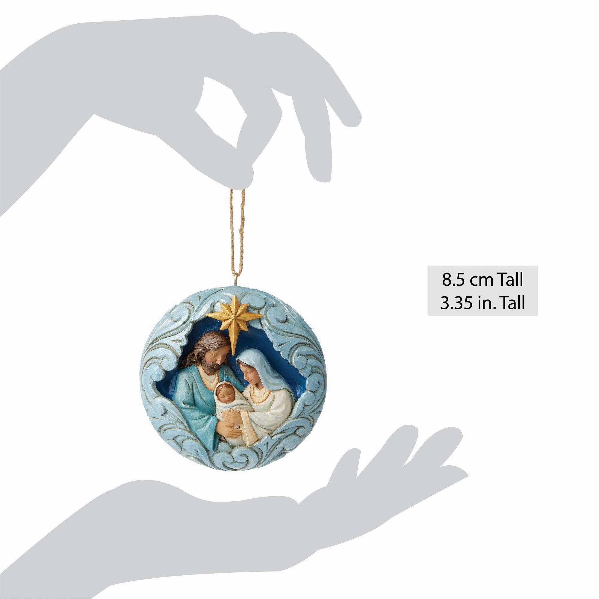 Blue & Gold Holy Family Orn