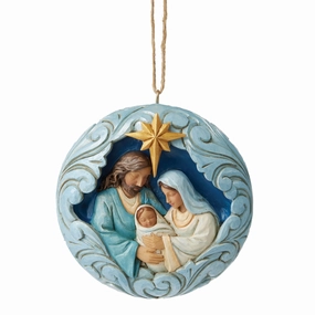 Blue & Gold Holy Family Orn figurines,decorative figurines,home accents