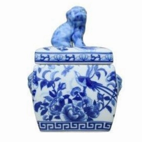 Blue and White Foo Dog Porcelain Jar vase,flower vase,home decoration