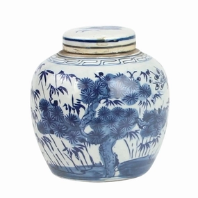 Blue And White Pine Tree Mini Jar vase,flower vase,home decoration