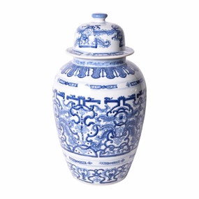 Blue and White Porcelain Dragon Ginger Jar vase,flower vase,home decoration