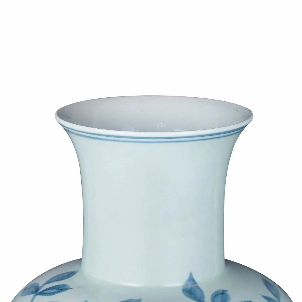 Blue And White Porcelain Fairy Vase Pheasant Flower Motif
