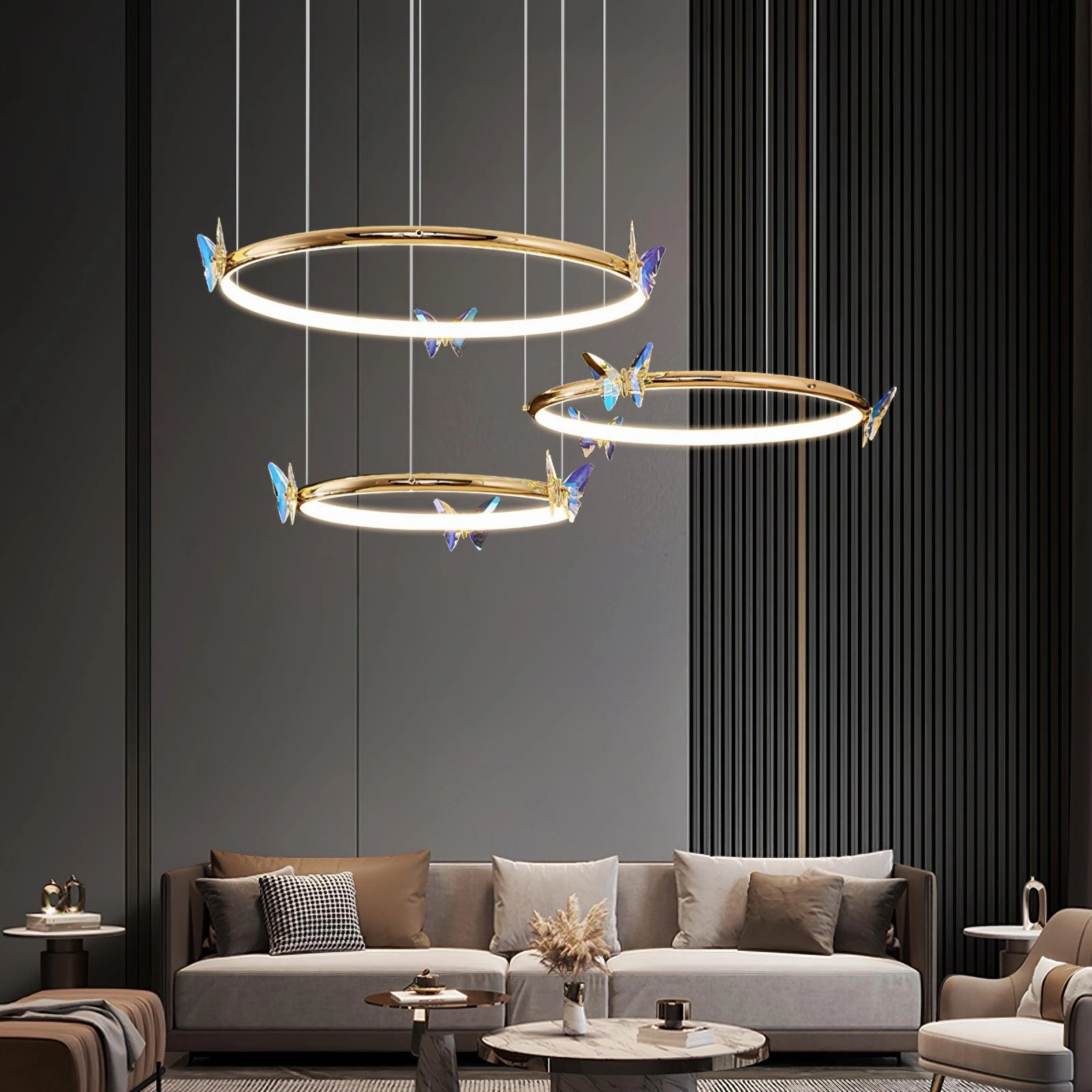 Blue Butterfly Chandelier