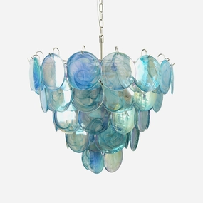 Blue Murano Disc Chandelier chandelier,ceiling light,decorative lighting