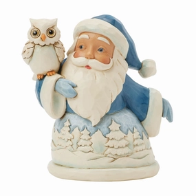Blue Santa with Owl Mini figurines,decorative figurines,home accents