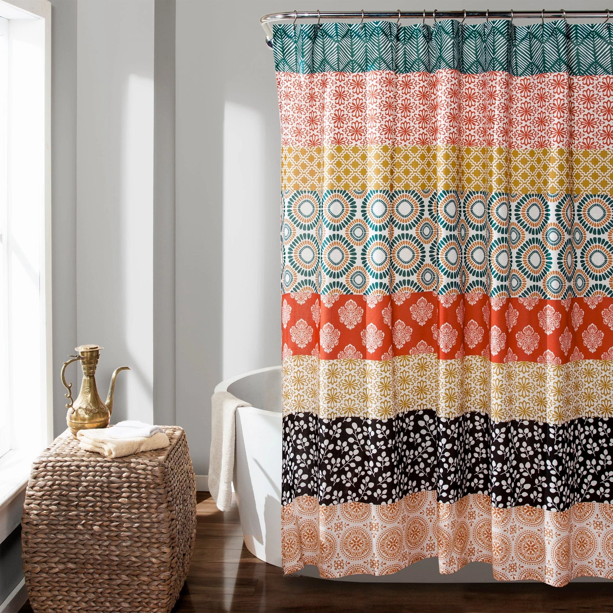 Bohemian Stripe Shower Curtain shower curtain,bath curtain,bathroom decor