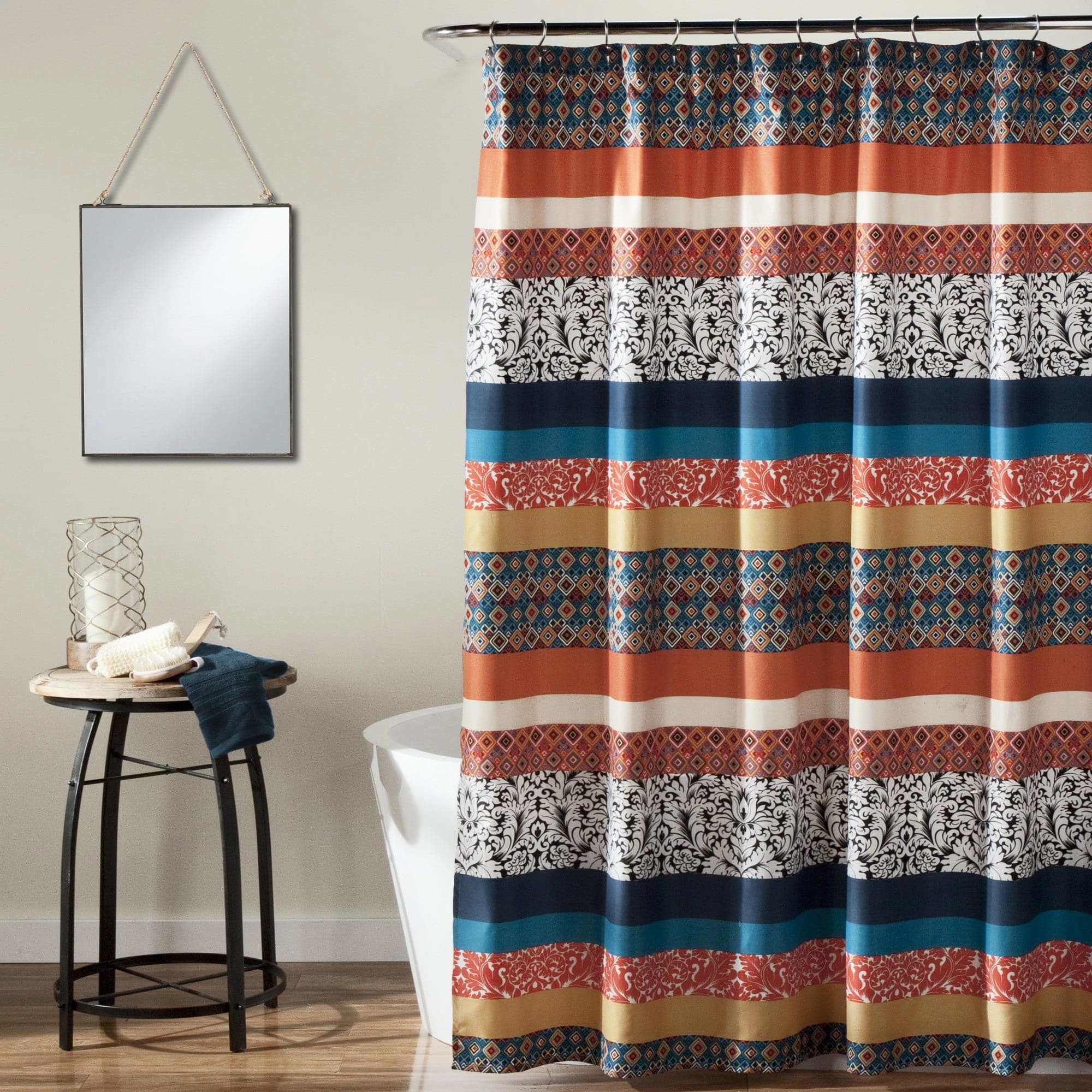 Boho Stripe Shower Curtain shower curtain,bath curtain,bathroom decor