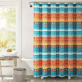 Boho Watercolor Border Shower Curtain shower curtain,bath curtain,bathroom decor