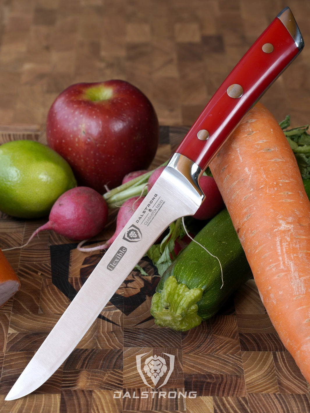 Boning Knife 6" | Crimson Red ABS Handle | Gladiator Series | NSF Certified | Dalstrong 