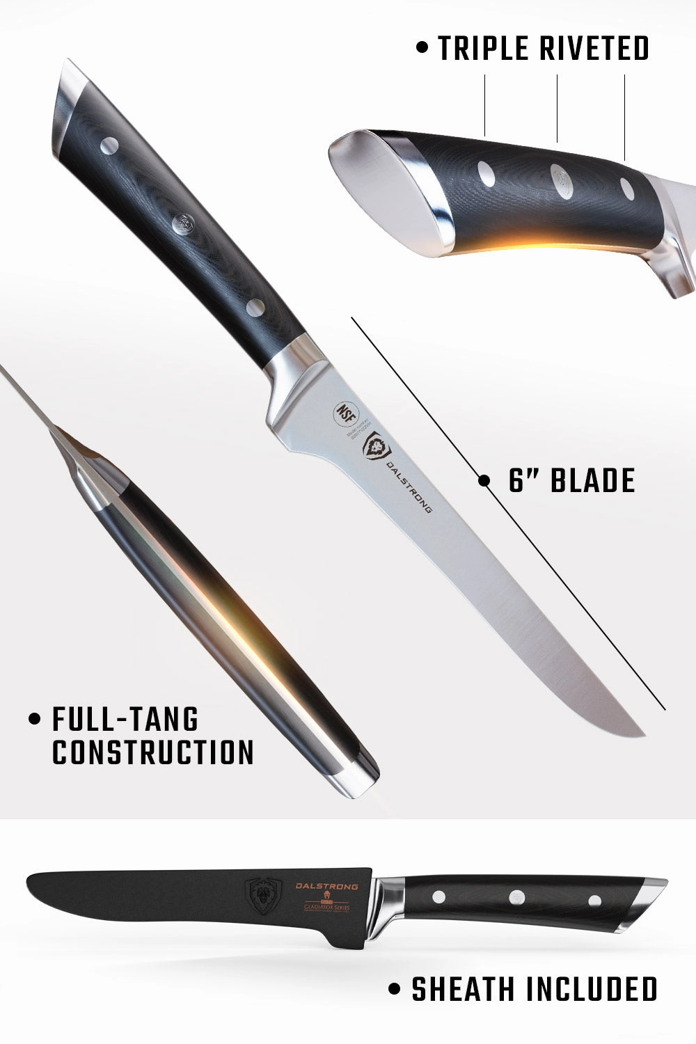 Boning Knife 6" | Gladiator Series | NSF Certified | Dalstrong 