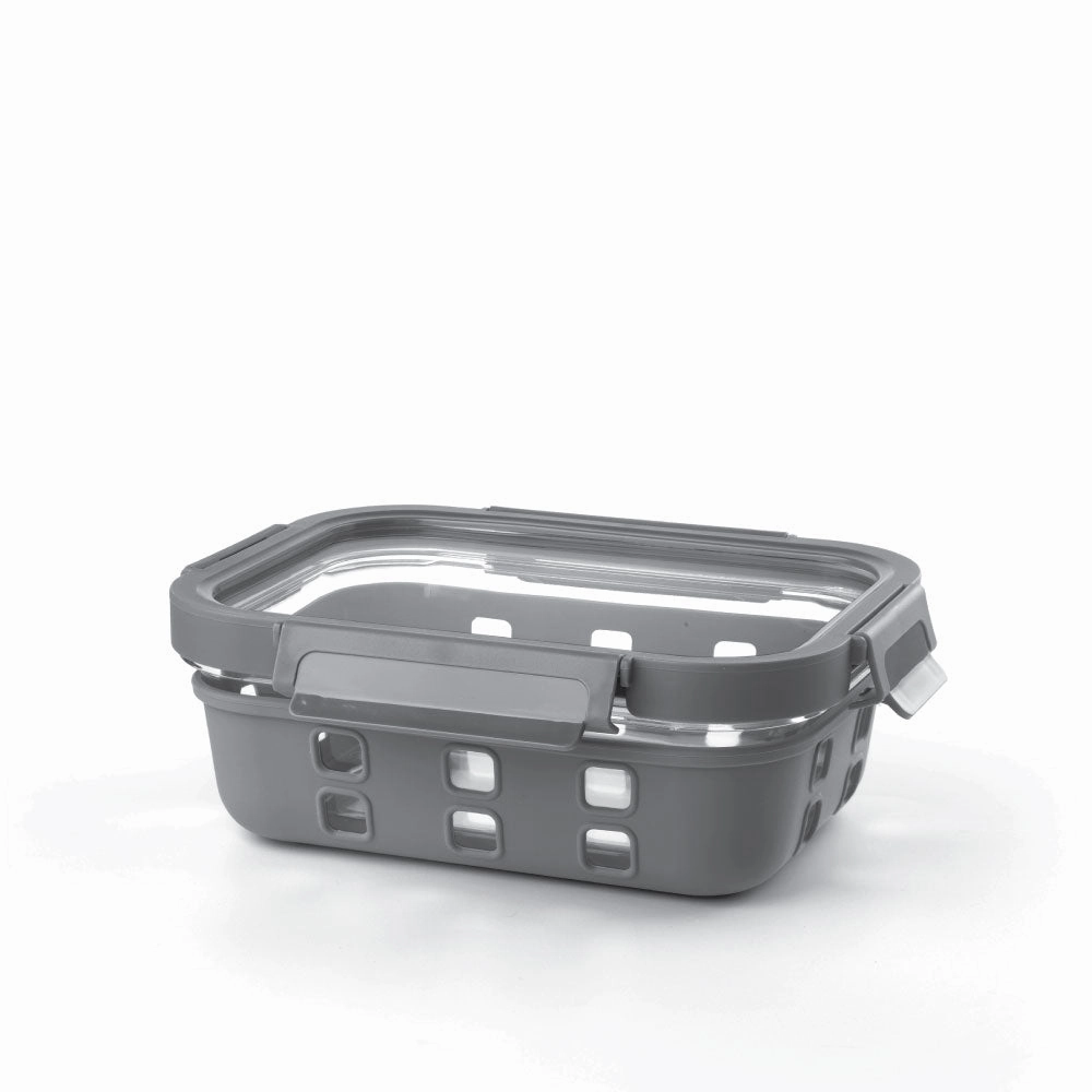 Borosil Klip n Store Plus Rectangular Glass Container, 1.4 L