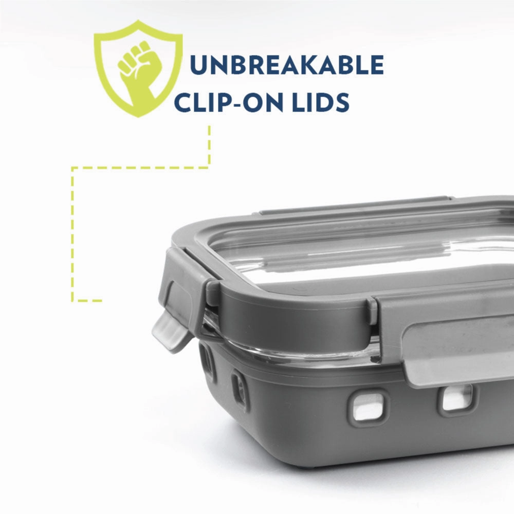 Borosil Klip n Store Plus Rectangular Glass Container