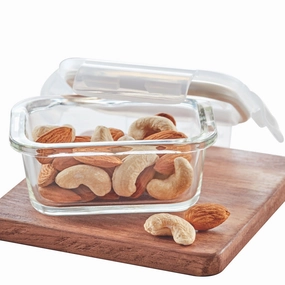 Borosil Klip n Store Rectangular Glass Container, 120 ml food storage,storage containers,kitchen storage